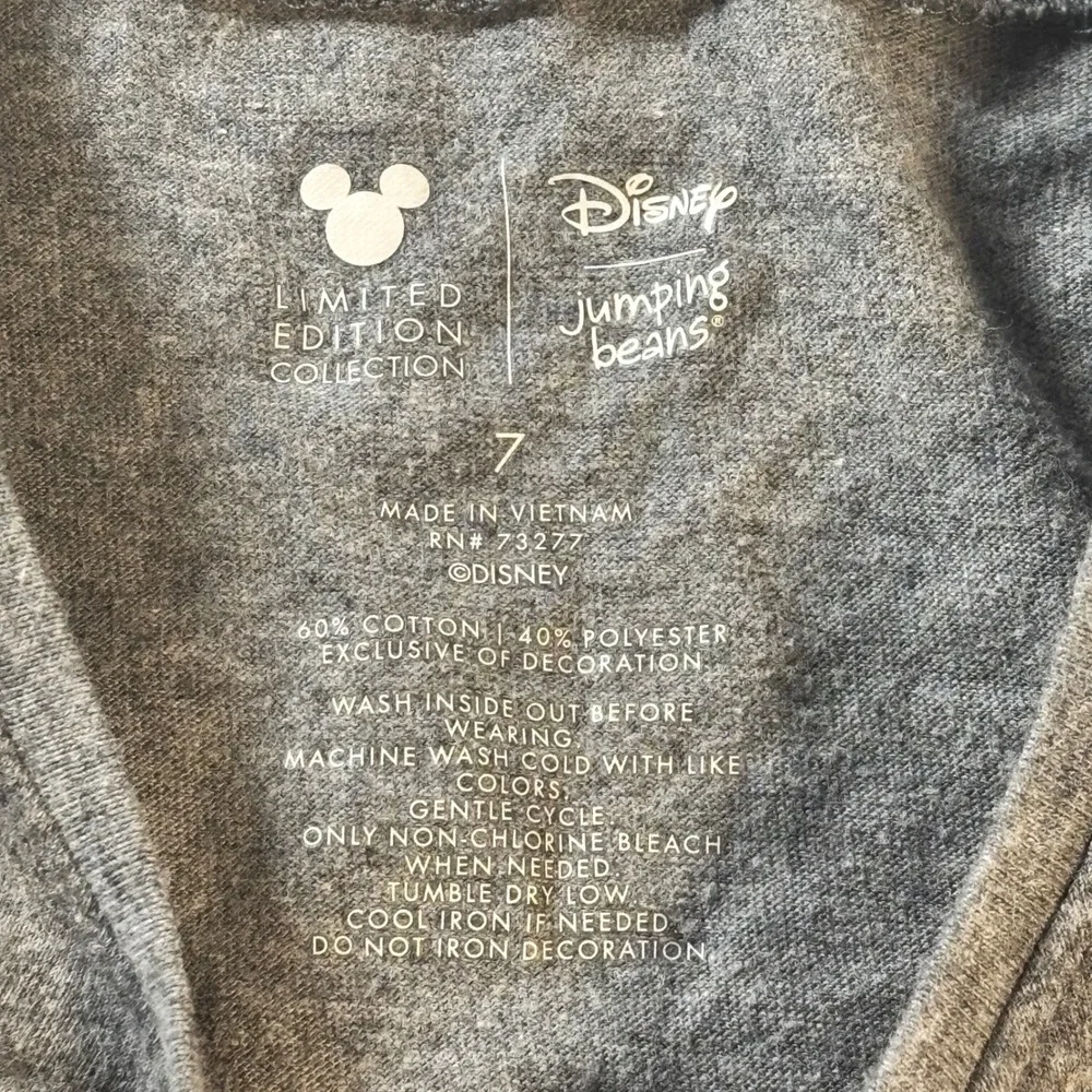 Disney Jumping Beans‎ Girls Gray Long Sleeve T Shirt Sequins Princess Size 7
